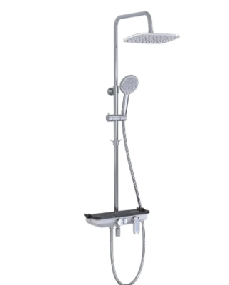 Душевой гарнитур со смесителем Lemark Tropic LM7012C с верх. душ. лейкой "Тропический дождь", хром