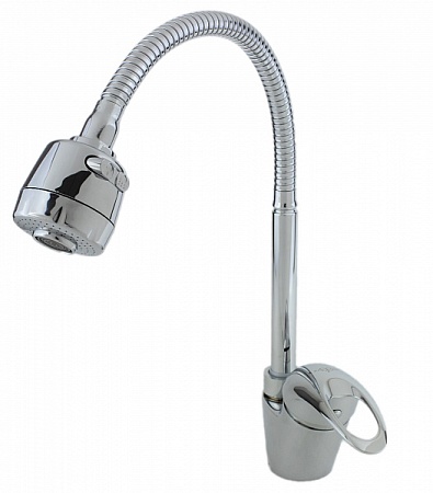 Смеситель для кухни OS519flex, Оникс/Oniks, гибкий излив, хром, Клевер