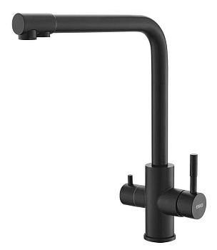 Смеситель для кухни ESKO K24 B, черный, с подключением к фильтру