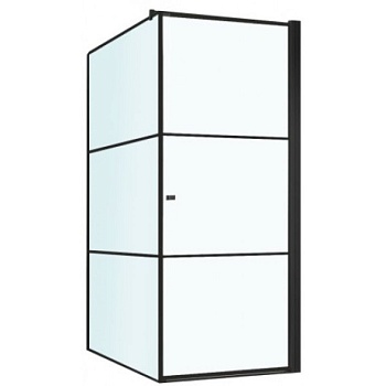 Душевое ограждение BERGES DARK 061020R 900*900*1950мм 8мм распашное б/поддон