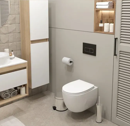 Комплект унитаз Eletto Amelia Vortex EL00891 + инсталляция Grohe Rapid SL (38772001)