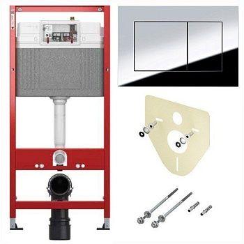 Инсталляция для унитаза TECE Base, 9400412 (2 режима слива) хром