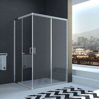 Душевое ограждение Veconi Rovigo RV-10 1000x800x1950 хром стекло прозрачное RV10-10080-01-C6