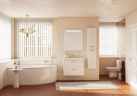 Ванна акриловая Roca Merida 170*100, левая, ассиметричная, белая (ZRU9302992)