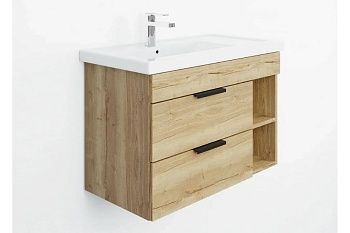 Тумба подвесная Onika ЛЕГРАН 70.13 с умывальником Фостер-70, дуб галифакс