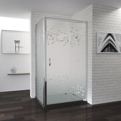 Душевое ограждение RGW R-B-006 (900*1000*1850) , Прямоуг./Хром/Шелкография/6 мм