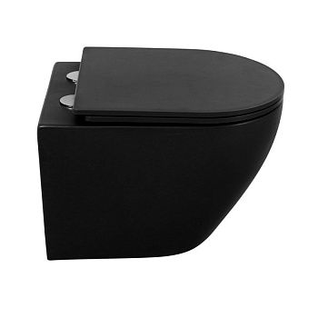 Унитаз подвесной BelBagno Colorato с креплением (BB062CHR-MB),сиденье дюропл, soft close.черное мато