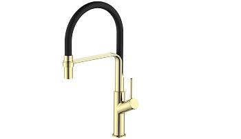 Смеситель для кухни ESKO Gold, K50GB, гибкий излив черный