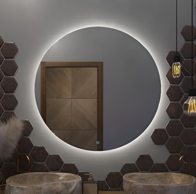 Зеркало для ванной круглое Сола 90 с LED подсветкой,