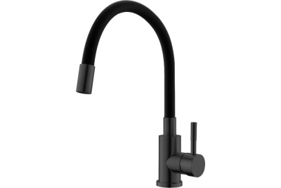 Смеситель для кухни Esko "Snake" гибкий излив черный, арт. K44BTotal
