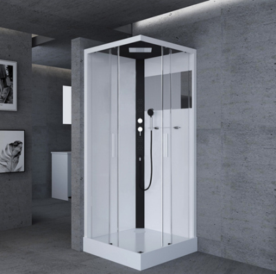 Душевая кабина Golden Frog BW91A Низкий поддон, прозрачные стекла 5мм, белый профиль 900*900*2170