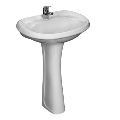 Умывальник с пьедесталом Santeri Воротынский, крап на белом