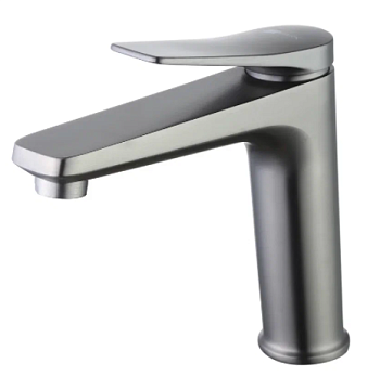 Смеситель д/умывальника Lemark Bronx LM3737GM средний, монолитный, графит