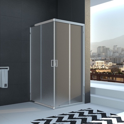 Душевой угол Veconi Rovigo RV-22 800x800x1950 хром стекло pear RV22-80K-02-19C2