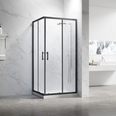 Душевое ограждение Veconi Rovigo RV-27B 1100х800х1900 черный стекло тонированное RV27B-11080-05-C9