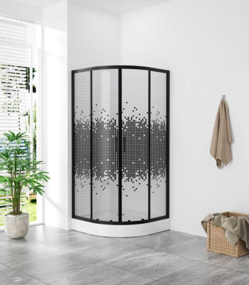 Душевой угол ZILI DO E1004/ 80 БУРИ 800*800*1950 мм 4мм раздвижной 1/2