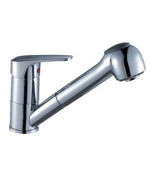 Смеситель для кухни Rossinka D40-25, одноручный, хром 