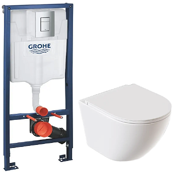 Комплект унитаз Eletto Milana EL00518 + Инсталляция для унитаза GROHE SOLIDO (38811000)