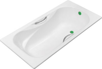 Ванна чугунная SUENO Gracia 1600x750x420 мм, с ручками