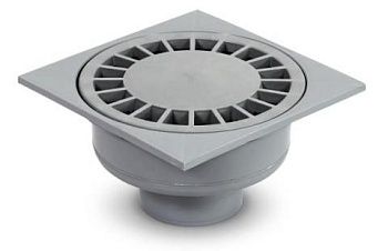 Трап регул. верт выпус. D 110 пластик 150*150 белый Aguer