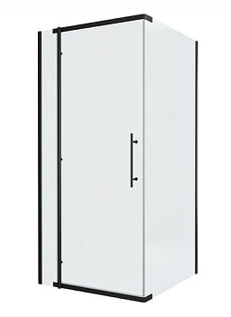 Душевое ограждение BRAVAT BLACKLINE BS090/3113А 900*900*2000 мм 6мм распашное б/поддон универсальное