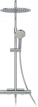 Душевой гарнитур с термостатическим смесителем Jacob Delafon Metro E26589-CP с полкой, хром
