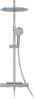 Душевой гарнитур с термостатическим смесителем Jacob Delafon Metro E26589-CP с полкой, хром
