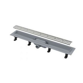 Желоб водоотводящий Alcaplast APZ10 Simple L650мм, пластик, реш.-нерж.сталь