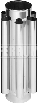 Дымоход-конвектор (430/0,8мм) Ф115, Ferrum (fm04.115.2.F)