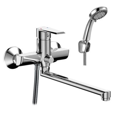 Смеситель для ванны Rossinka RS28-33 с плоским изливом 350 мм, хром