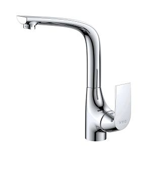 Смеситель д/кухни D&K Rhein.Feuerbach DA1282401 c высоким поворотным изливом, хром 