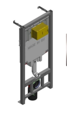 Инсталляция для унитаза Jacob Delafon E29025-NF 3/6 литра, в сборе, метал. крепления, ширина 50 см