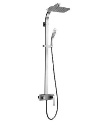 Душевой гарнитур со смесителем Lemark LM4960CW, Тропический дождь