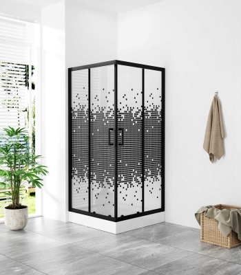 Душевой угол ZILI DO E1023/ 80 БЕСТЛА 800*800*1950 мм 4мм раздвижной 1/2