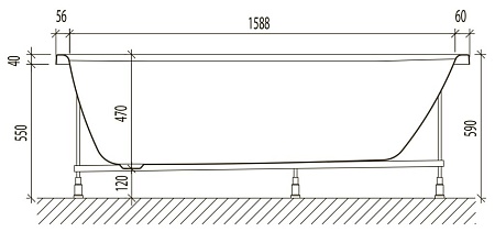 Ванна акриловая AQUANIKA FORM (170*75) A1017075026 