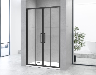 Душевая дверь в нишу ZILI DO C3084B/150 СИГЮН BLACK 1500*1900 мм 6мм раздвижная универсальная