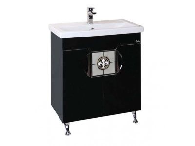 Тумба Onika Флорена-Квадро 70.10, 705*460*830, черная, (умыв. Фостер-70)