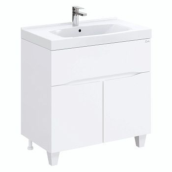 Тумба Onika СТРИМ 80.12 с умывальником STRIM 80, белая