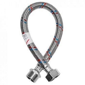 Подводка д/воды мет оплетка 1/2х1/2  60см г/ш