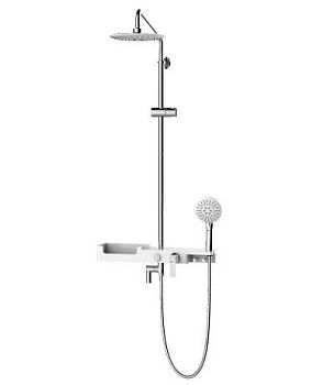 Душевой гарнитур со смесителем Lemark LM7007C, Тропический дождь, хром