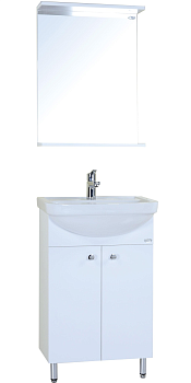 Комплект Onika ЭКО 52 3 в 1 (Тумба+ум+зеркало) белая