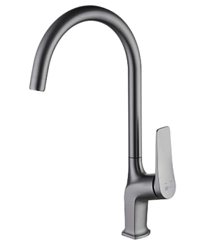 Смеситель д/кухни Lemark Bronx LM3705GM с высоким поворотным изливом, графит