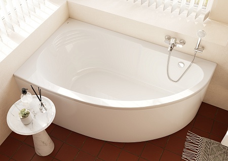 Ванна акриловая Roca Merida 170*100, левая, ассиметричная, белая (ZRU9302992)