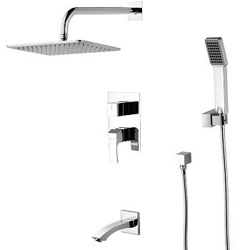 Смеситель д/ванны Lemark LM4522C Юнит, встраиваемый с дополнительной лейкой