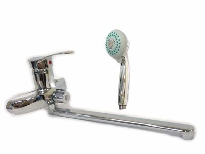 Смеситель для ванны AquaDV 700-02/01 (L-излив 35 см, метал ручка)