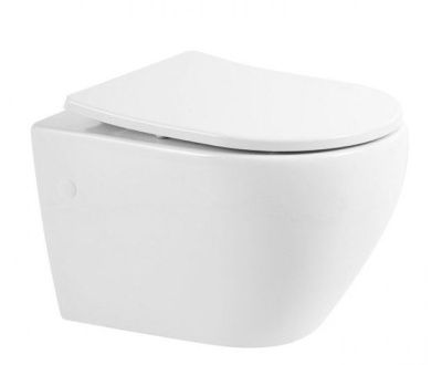 Унитаз подвесной BelBagno Sfera-R, безоб, м/лифт, метал. кр. (BB513CH+BB2031SC)