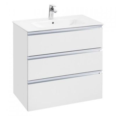Тумба под раковину Roca GAP 80 3 ящика (белый глянец) (857553806)