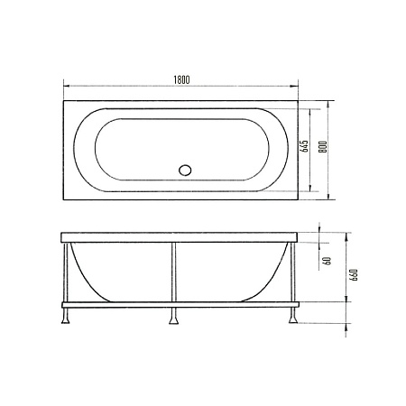 Ванна акриловая AQUANIKA LINE (180*80) A1016075028
