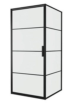 Душевое ограждение BRAVAT BLACKLINE BS090/2115В 900*900*2000 мм 6мм распашное б/поддон ORG