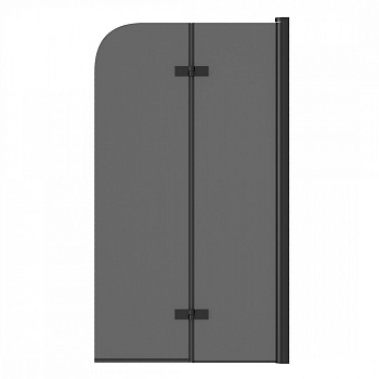 Шторка на ванну Teymi Anni S 80х140, профиль- черный матовый T00278